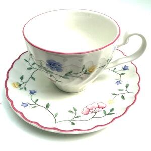 Charming Johnson Brothers Summer Chintz Floral Teacup and Saucer Set - Vintage